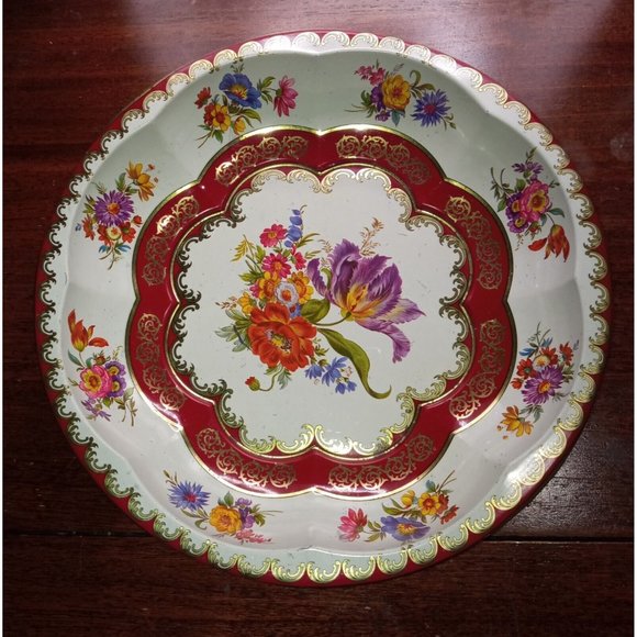 Vintage Daher Decorated Ware 1971 Made in England Decorative Tin Bowl Dish - Picture 3 of 5